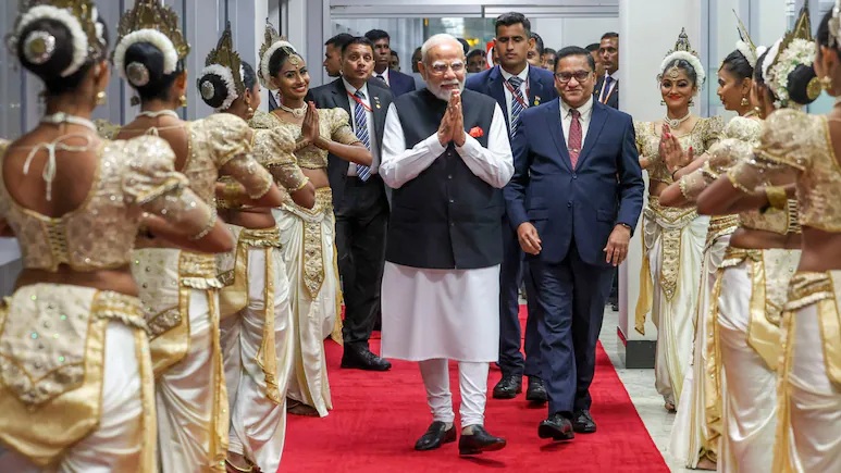 PM Modi receives ceremonial welcome in Colombo Sri Lanka